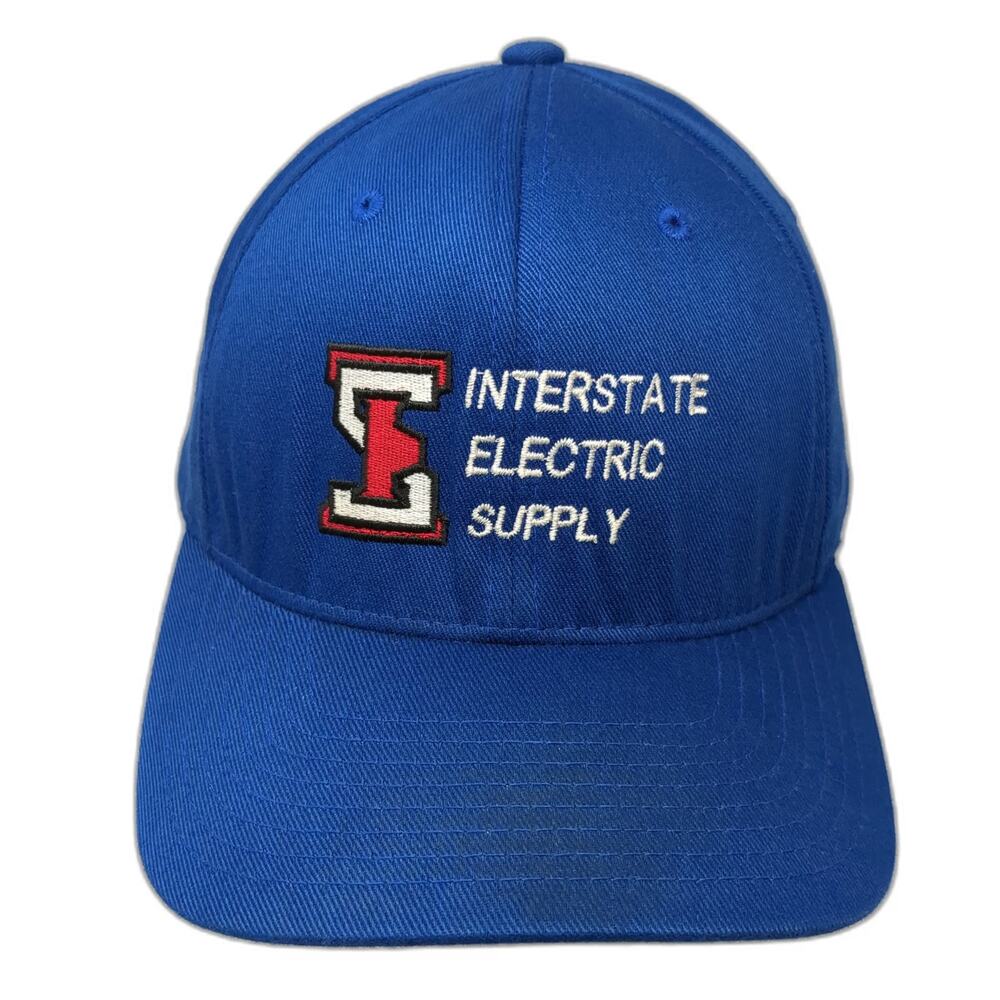 Port Authority Baseball Cap Blue White Red XL Flexfit Interstate Electric hat